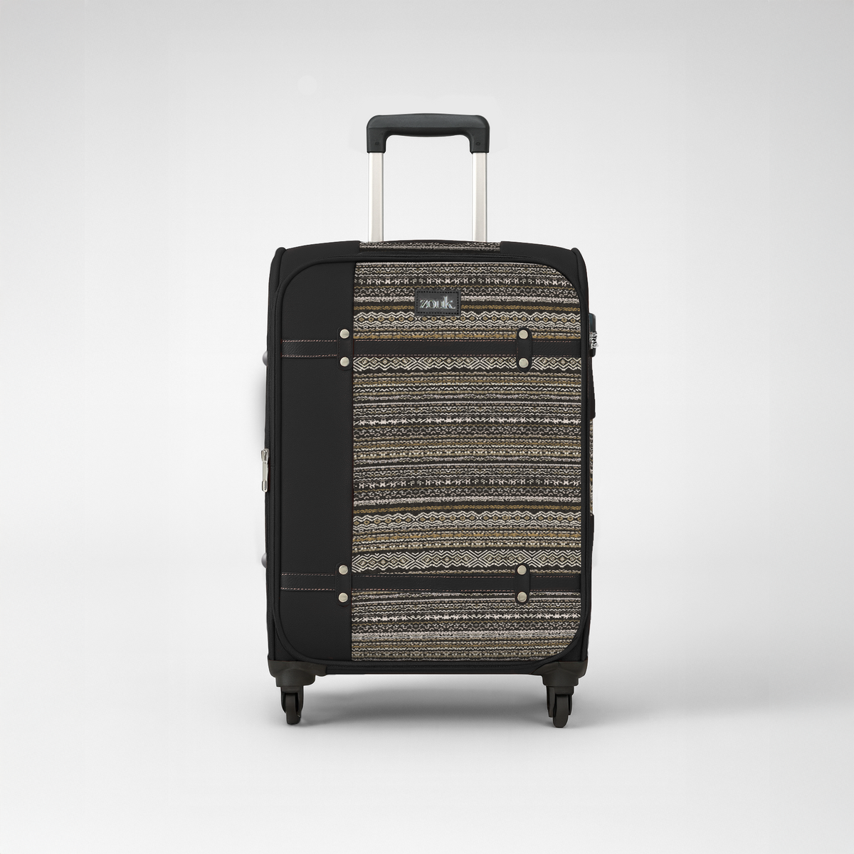 Odisha Ikat Saira Trolley Bag - (Black)