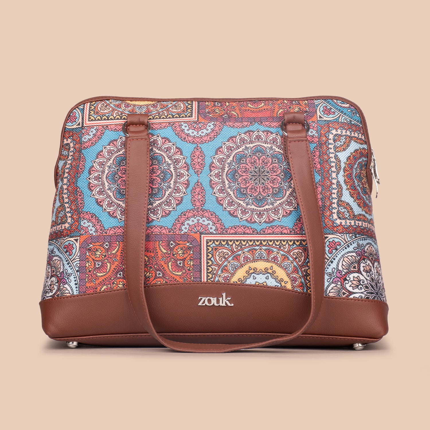 Multicolor Mandal Print Carry All Work Bag