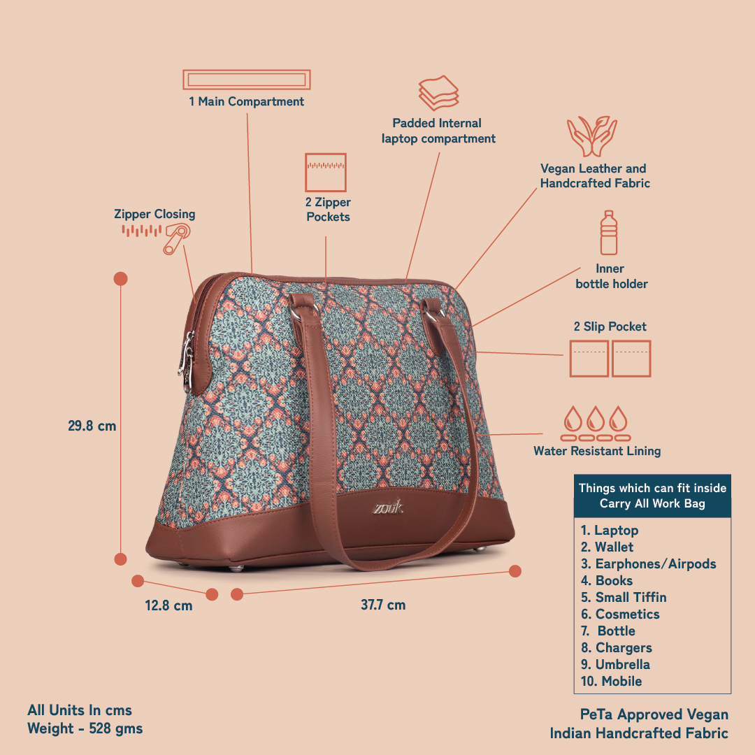 ZIP-Kolkata Nouveau Carry All Work Bag