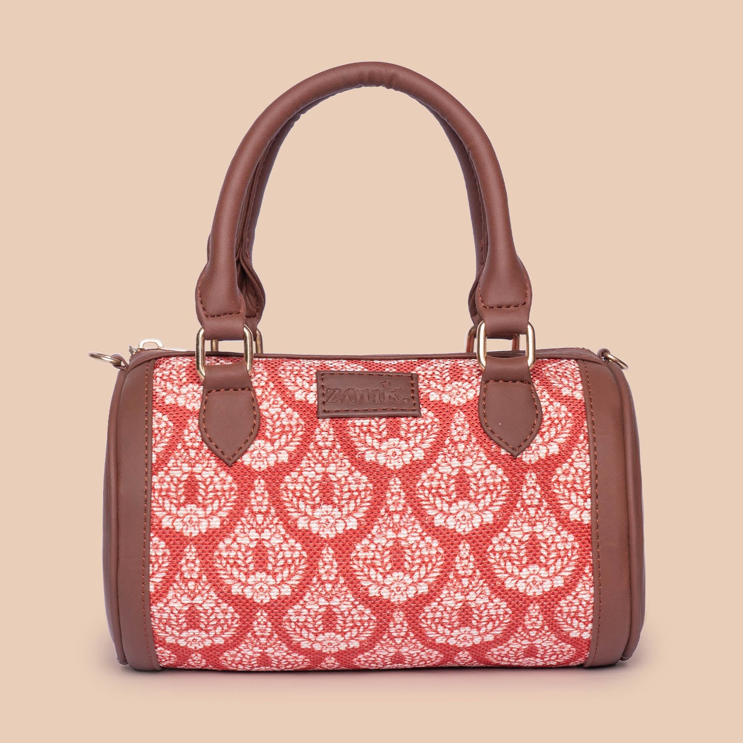 Chanderi Phool Statement Satchel (Small)