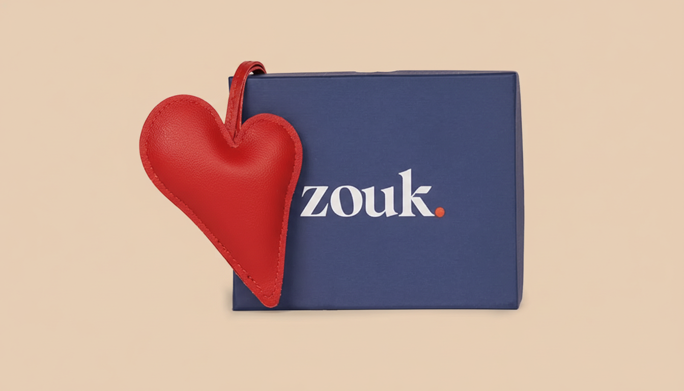 Big Heart Bag Charm - Red