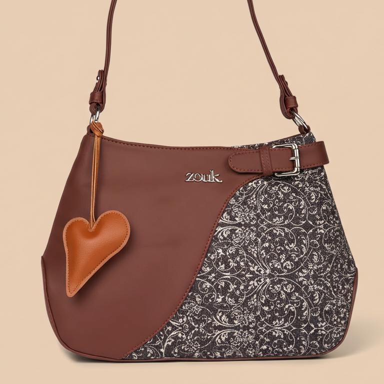 Big Heart Bag Charm - Orange