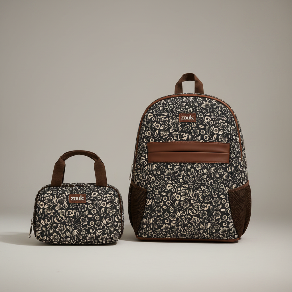 FloMotif - Classic Backpack & Lunch Bag Combo