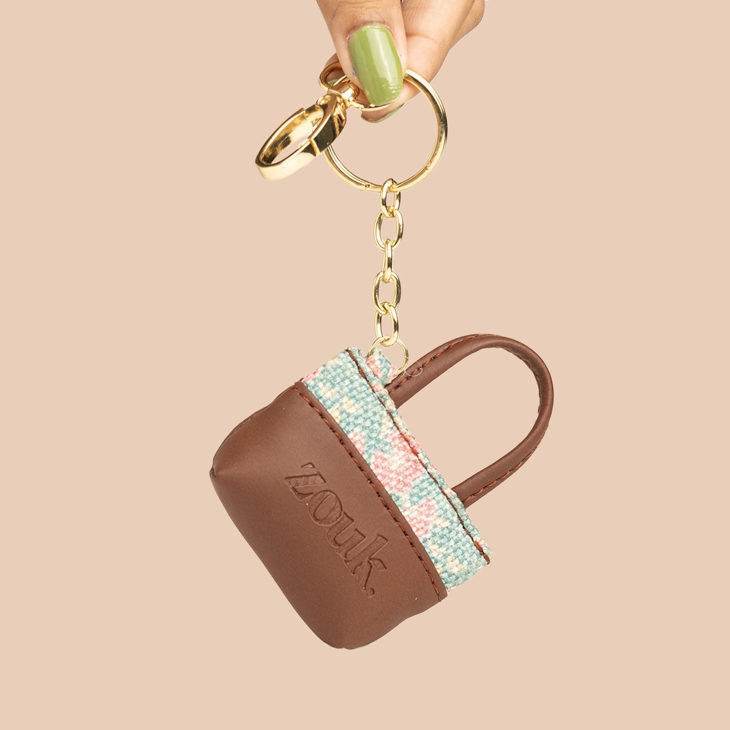 ZIP-Chettinad Florals Power Potli Keychain