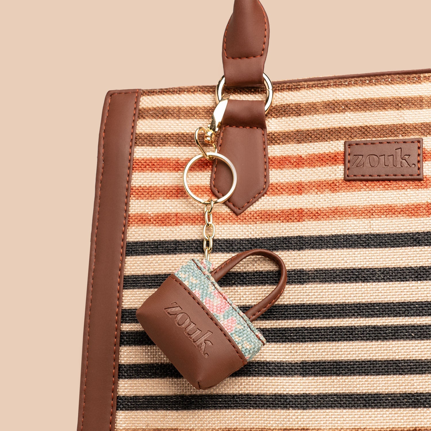 ZIP-Chettinad Florals Power Potli Keychain