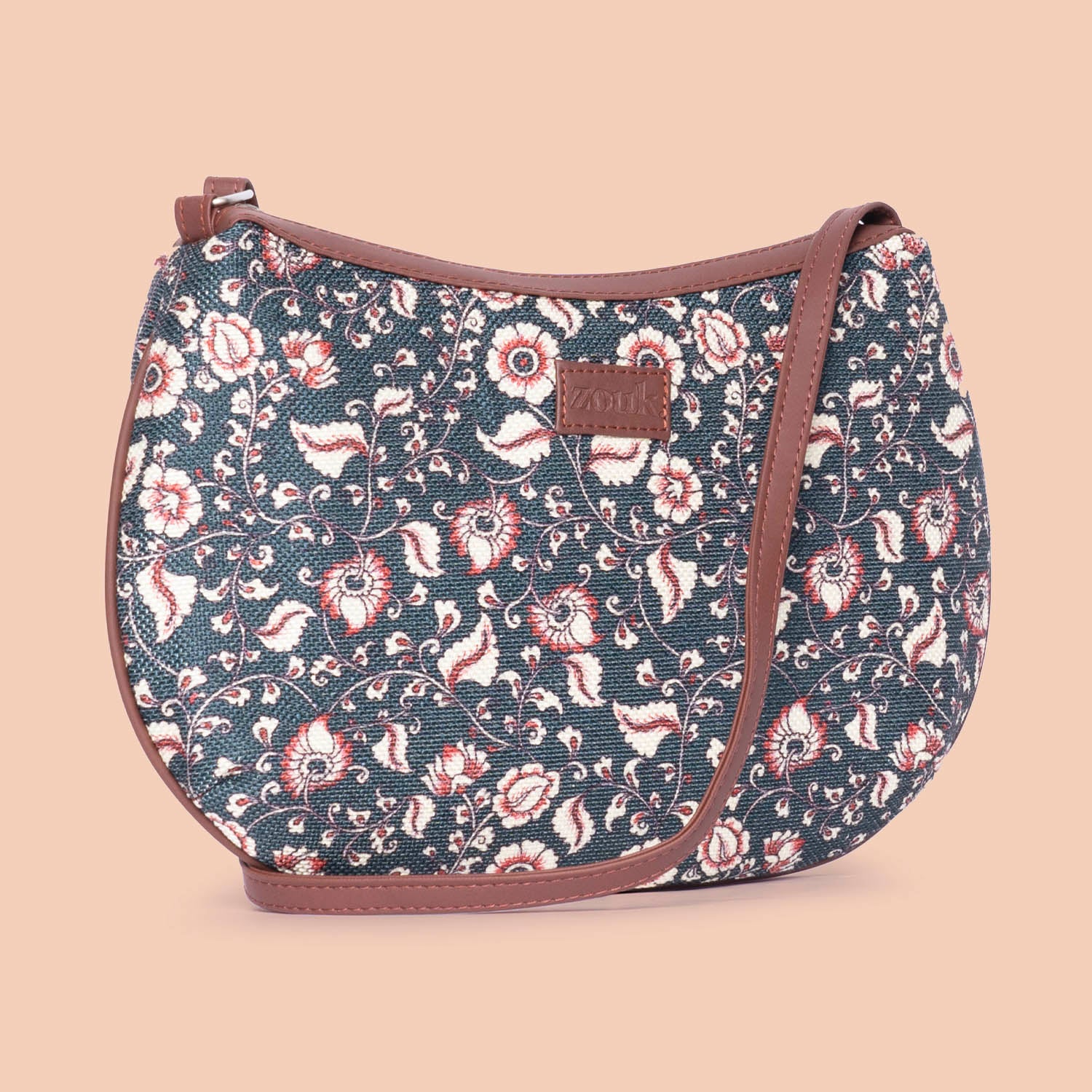 Chittoor Blue Kalamkari Structured Shoulder Bag