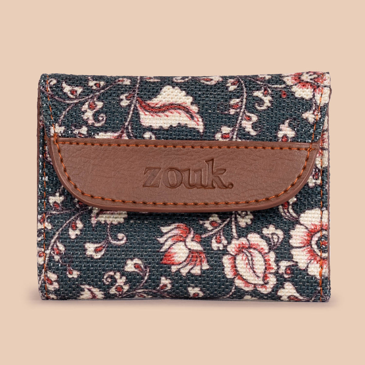 Chittoor Blue Kalamkari Trifold Wallet