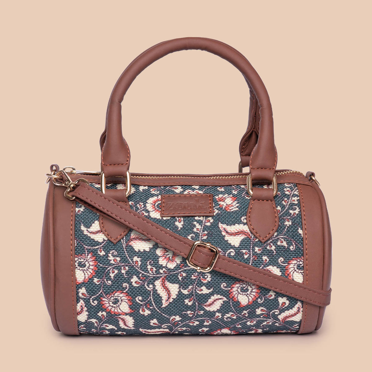 Chittoor Blue Kalamkari Statement Satchel (Small)