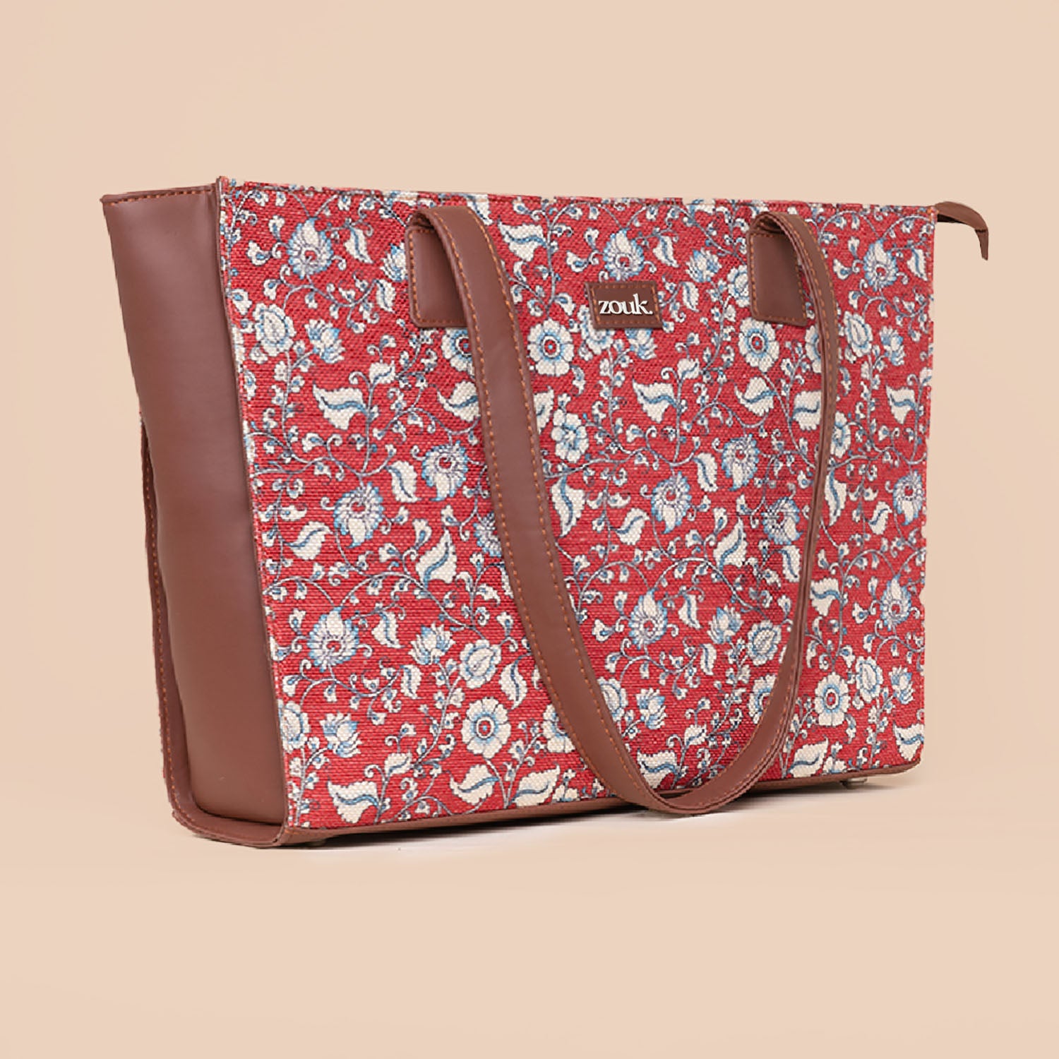 Chittoor Red Kalamkari Office Tote Bag