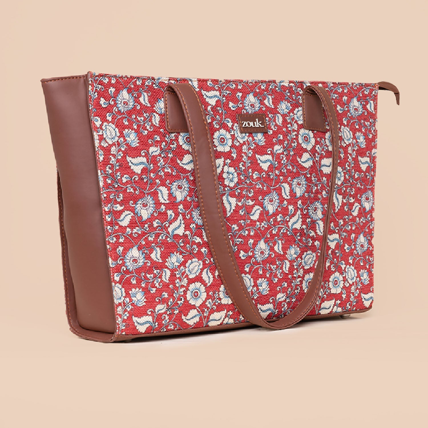 ZIP-Chittoor Red Kalamkari Office Tote Bag