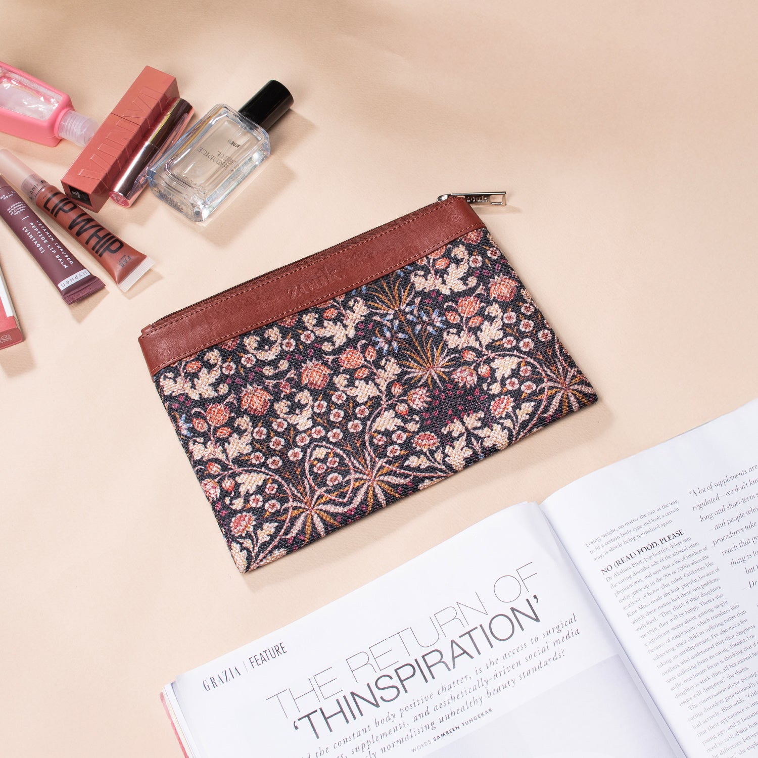 Kashmir Blooms Cosmetic Pouch