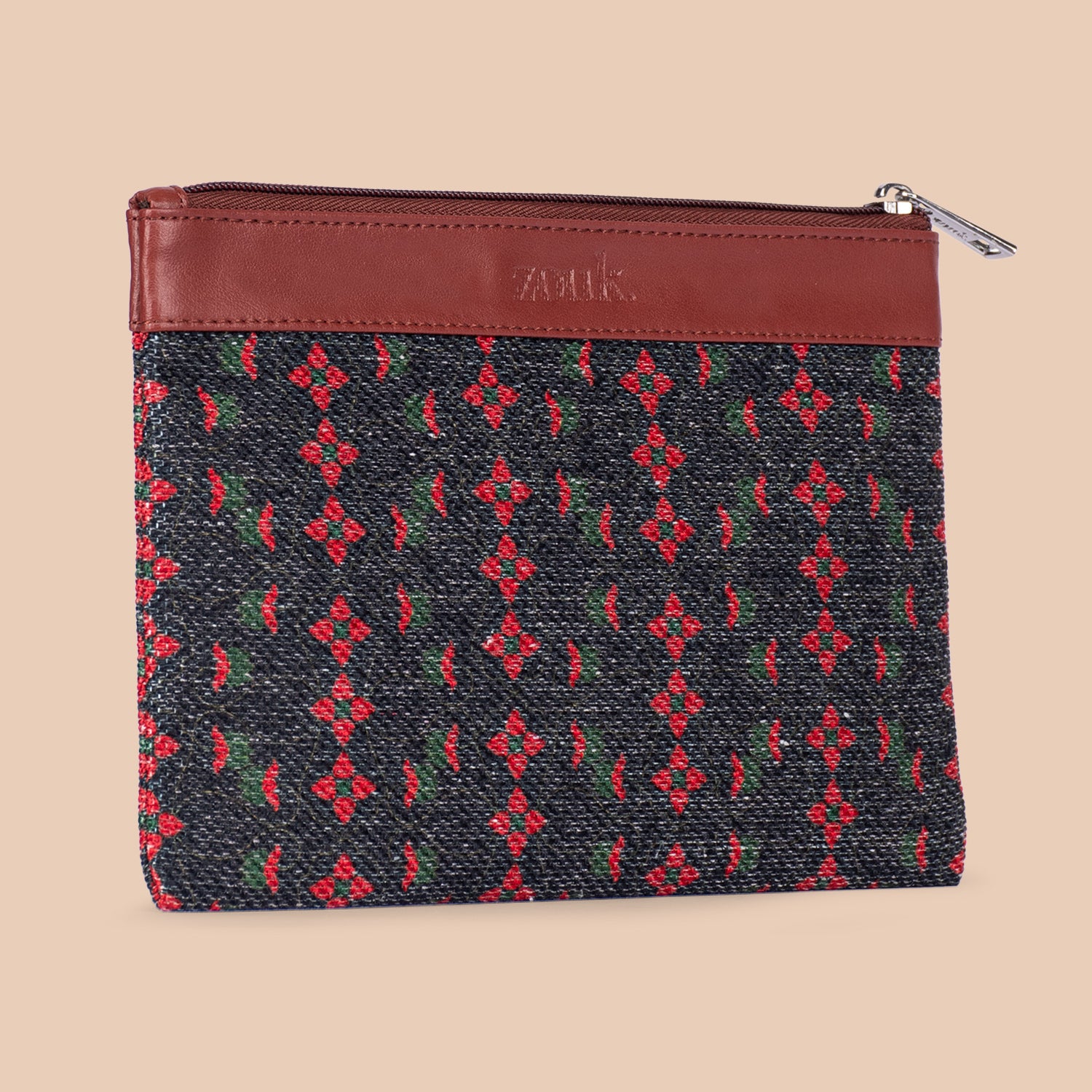 Shobha Niwas Lotus Motif Cosmetic Pouch