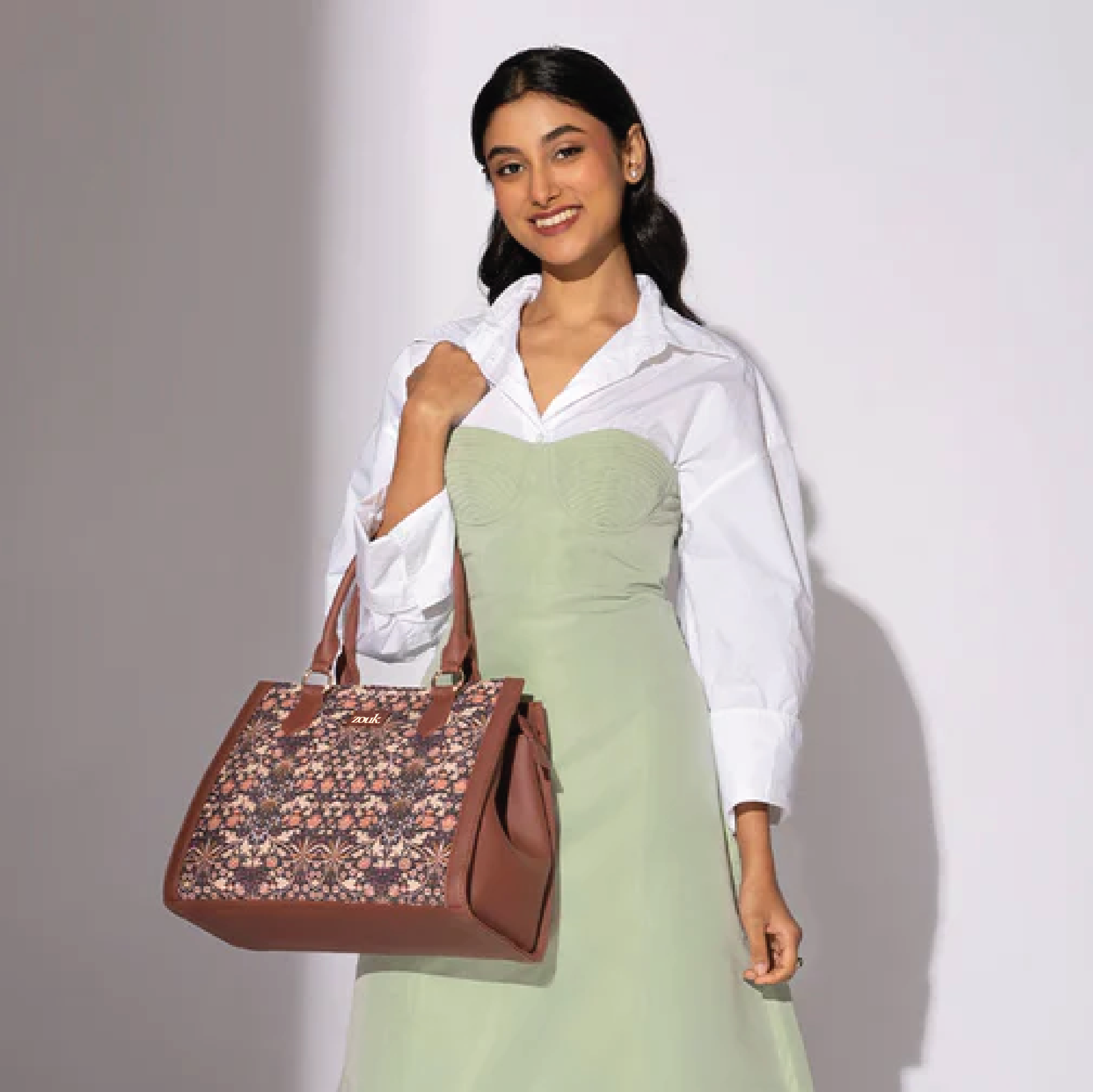 ZIP-Kashmir Blooms Classic Handbag