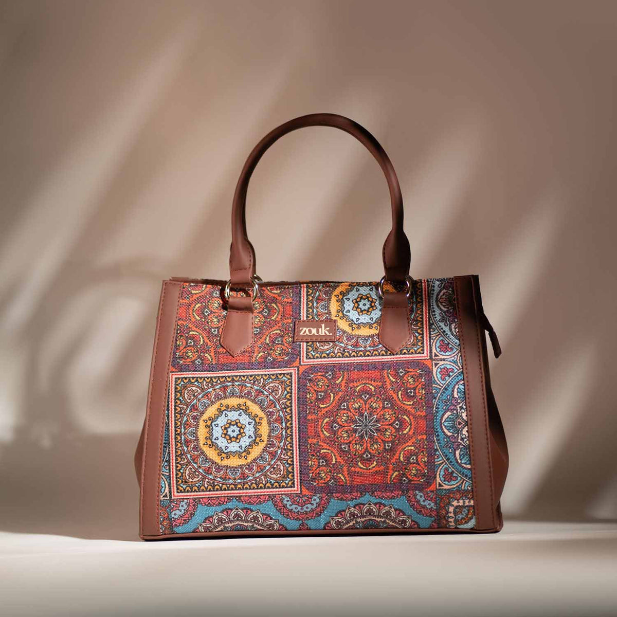 Multicolor Mandala Print Classic Handbag