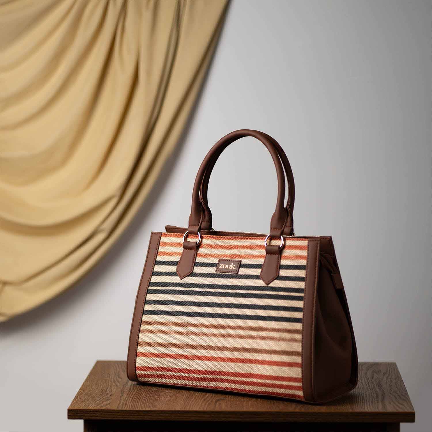 Qutub Stripes Classic Handbag