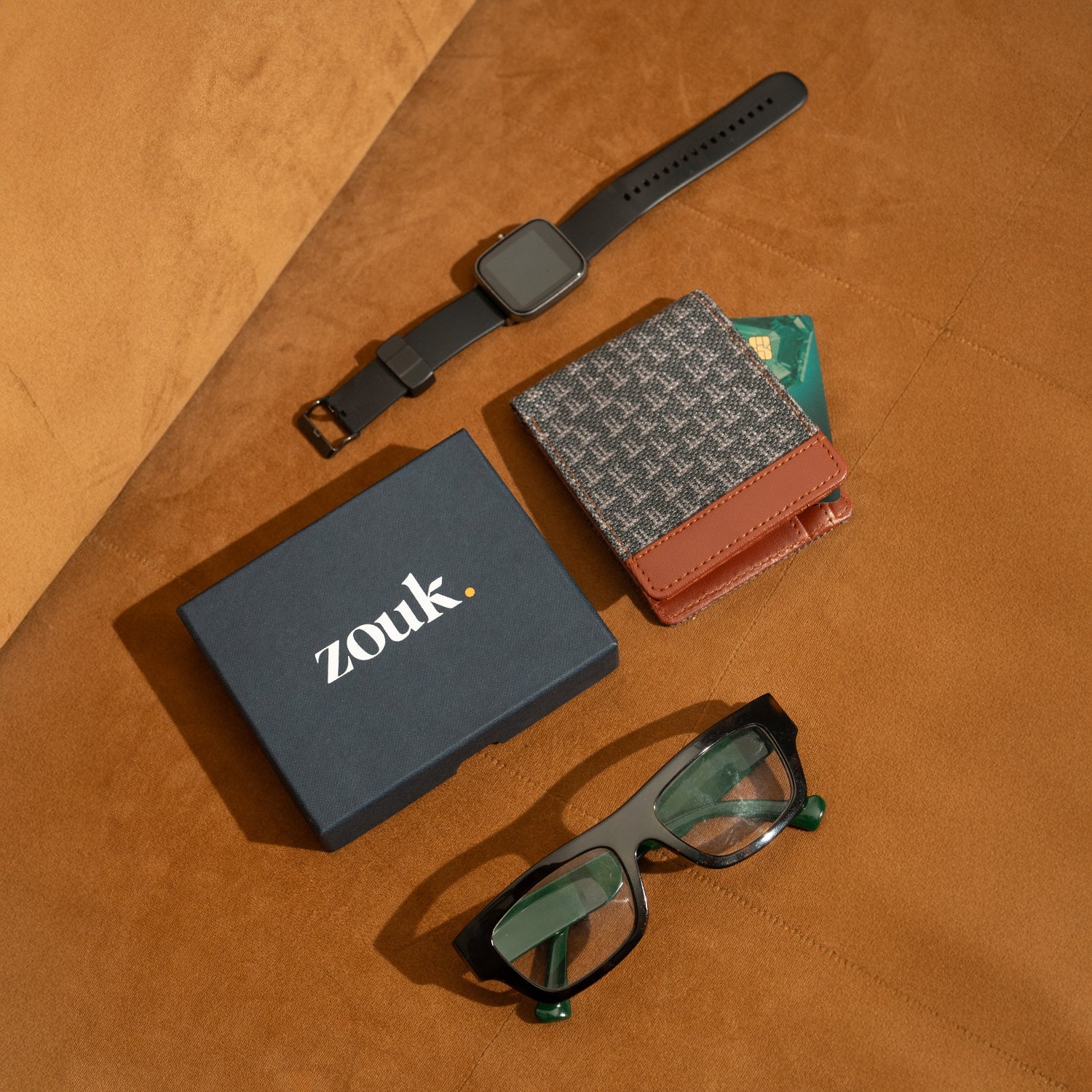 Classic Sleek Men's Wallet - Charcoal Abyss