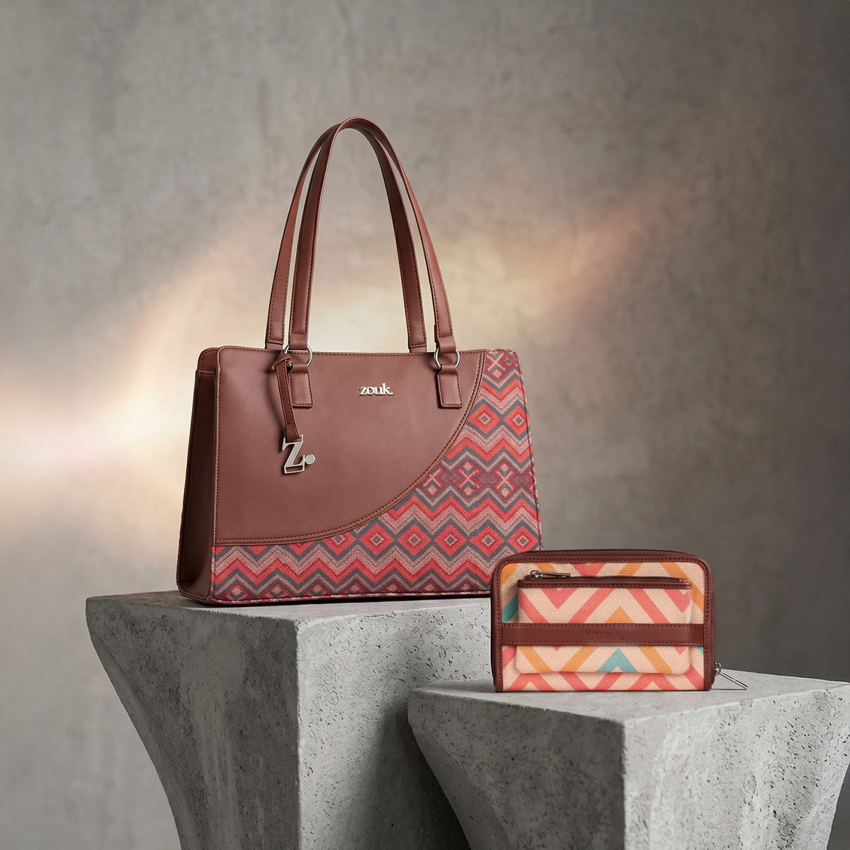 Gwalior Weaves Office Essential Bag & Wavbeach Classic Zipper Wallet Combo