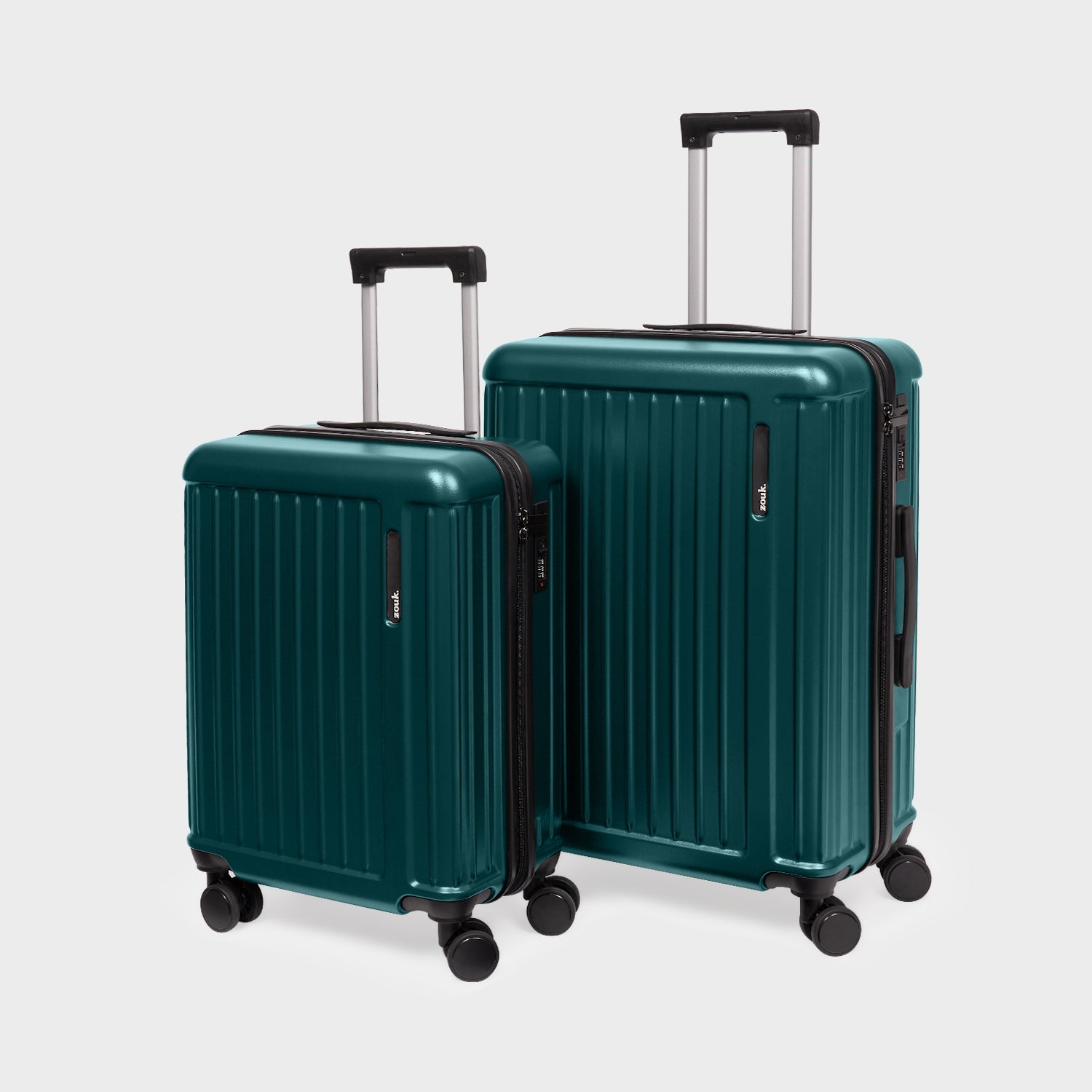 Dark Olive Sahana Trolley Bag - Set of 2 (Cabin + Medium)