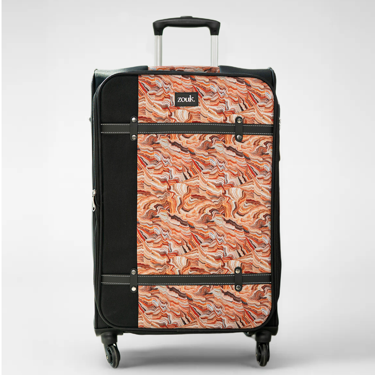 ZIP-Nicobar Coral Saira Trolley Bag - Black