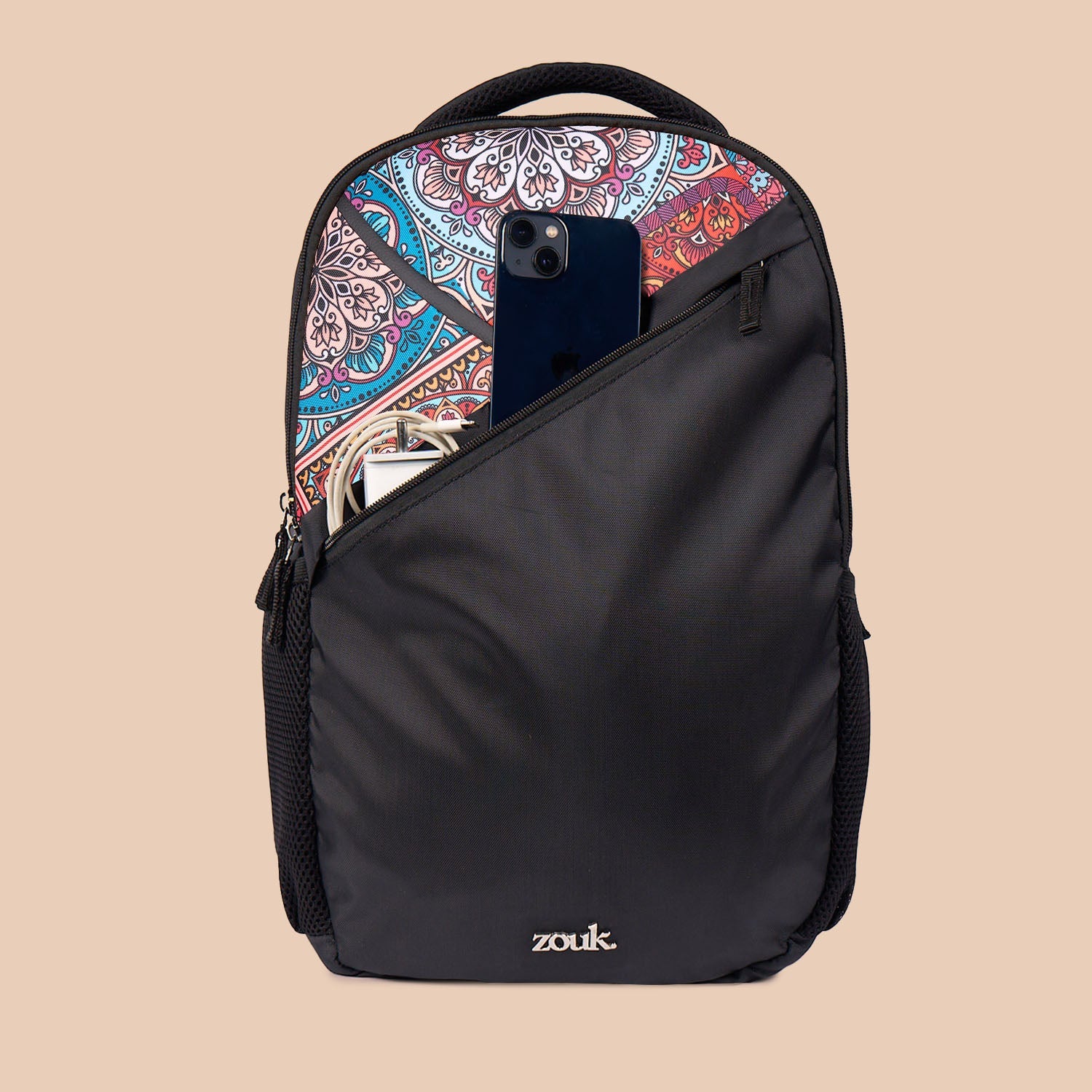 ZIP-Taaran Backpack - Multicolor Mandala Print