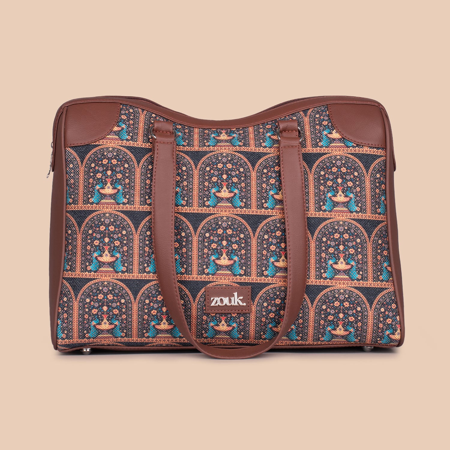 Royal Indian Peacock Motif Conference Office Bag