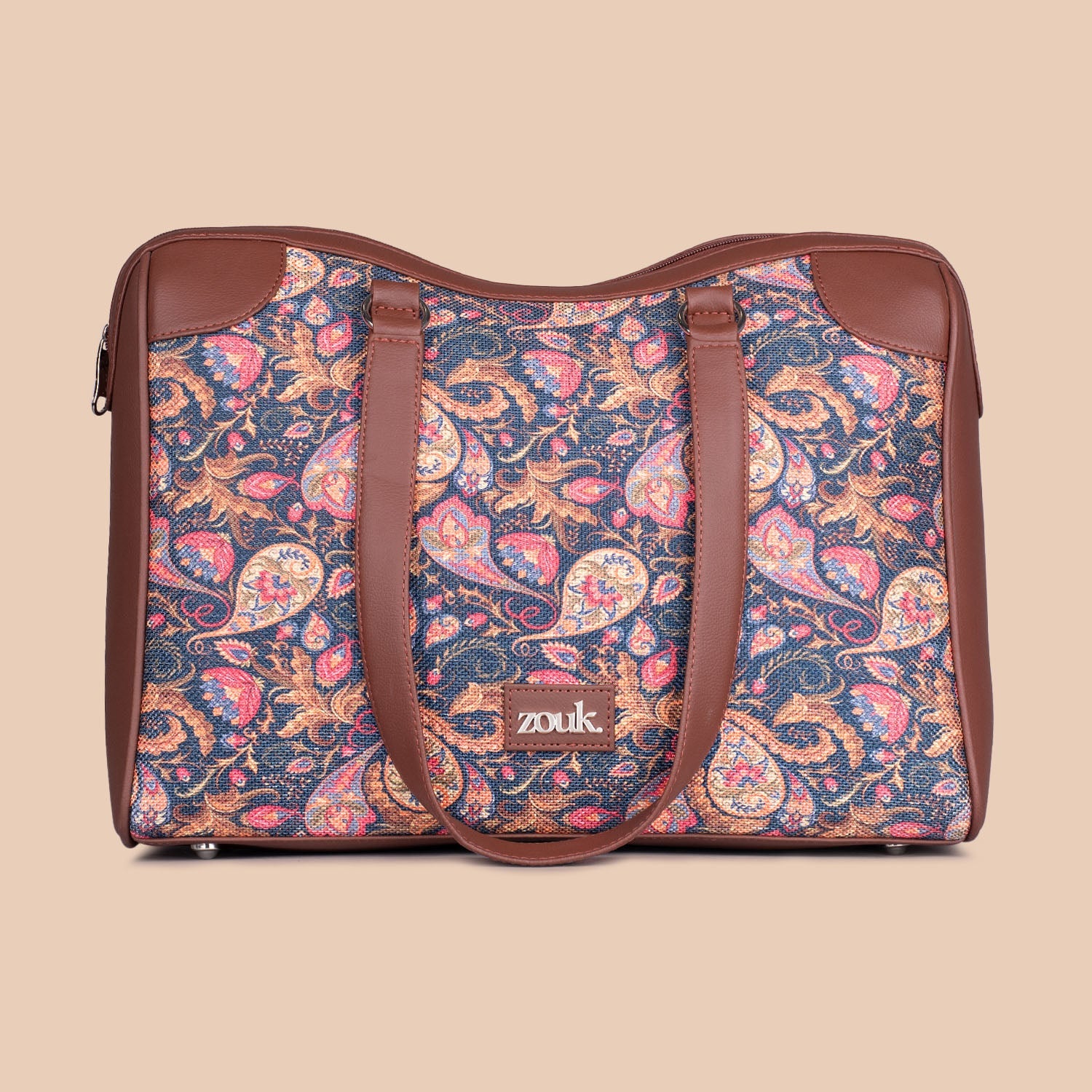 ZIP-Paisley Print Conference Office Bag