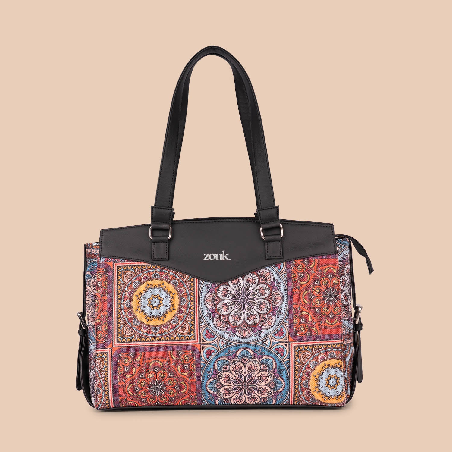 Multicolor Mandala Print Women's Work Bag