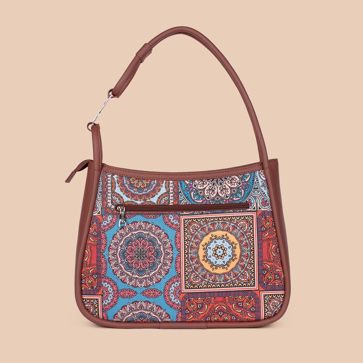 Multicolor Mandala Print Sleek Shoulder Bag