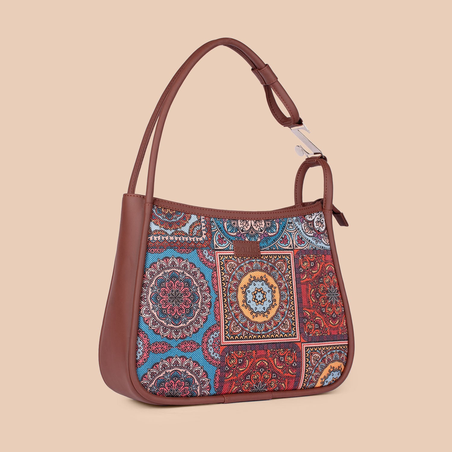 Multicolor Mandala Print Sleek Shoulder Bag