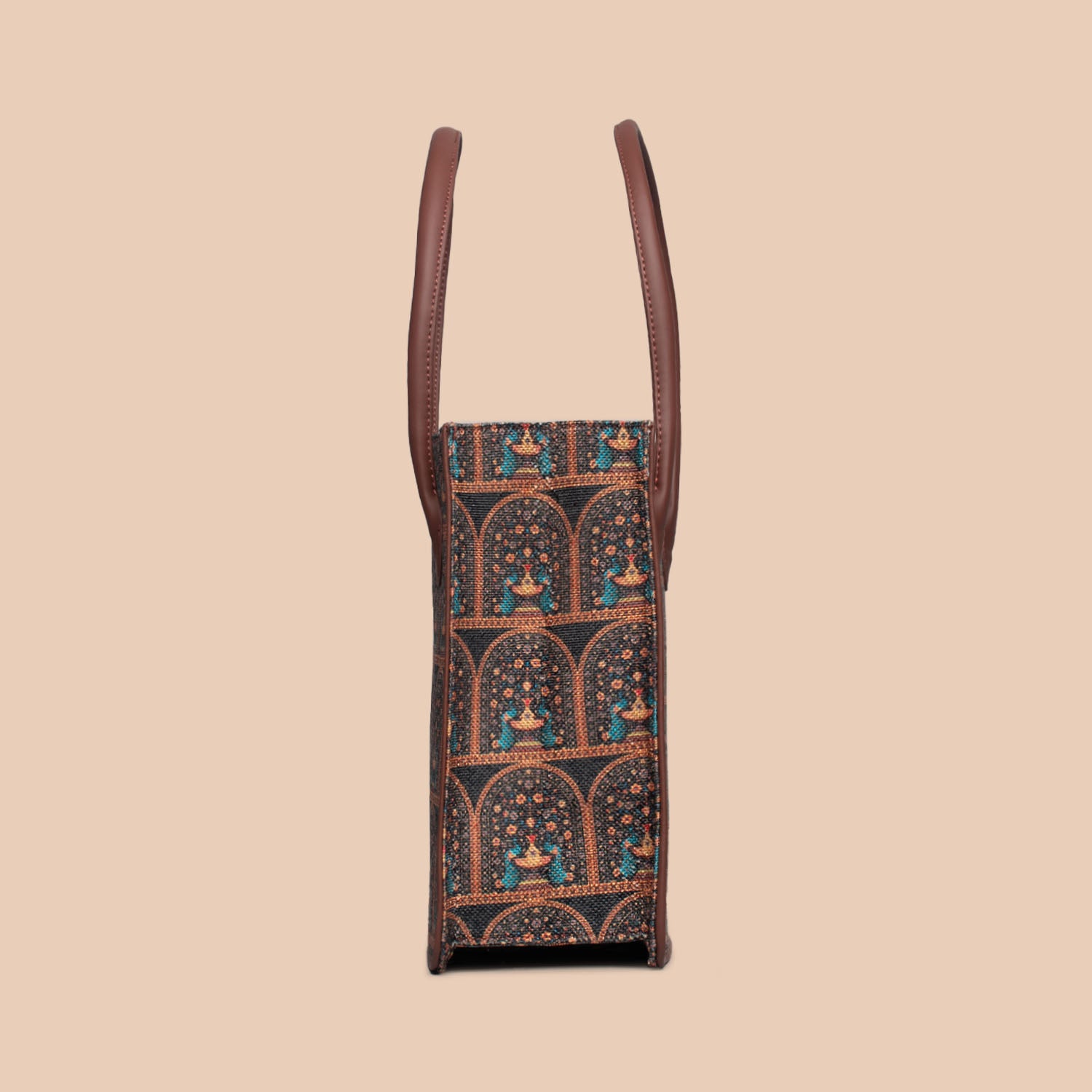 Royal Indian Peacock Motif Book Tote