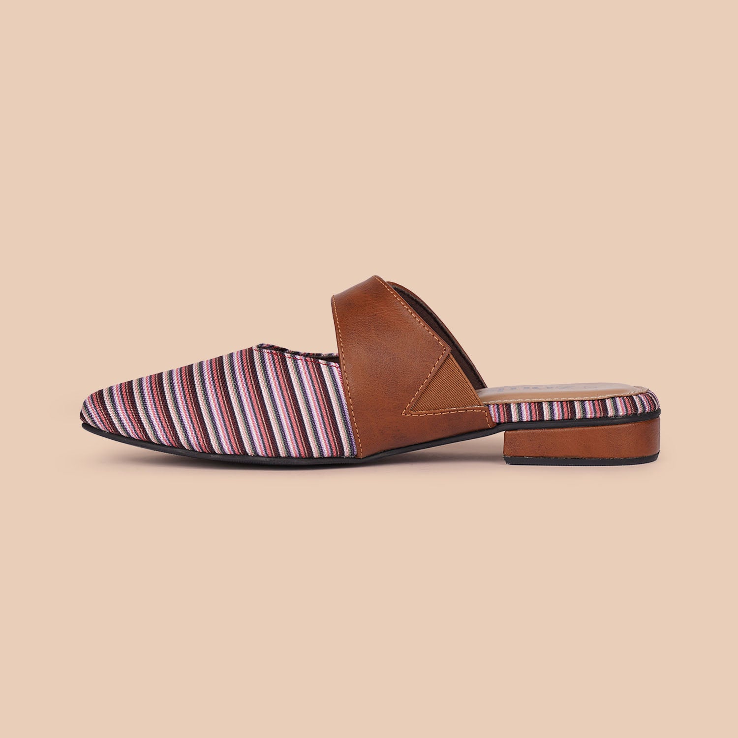 Rohtang Stripes Office Pointed Mule