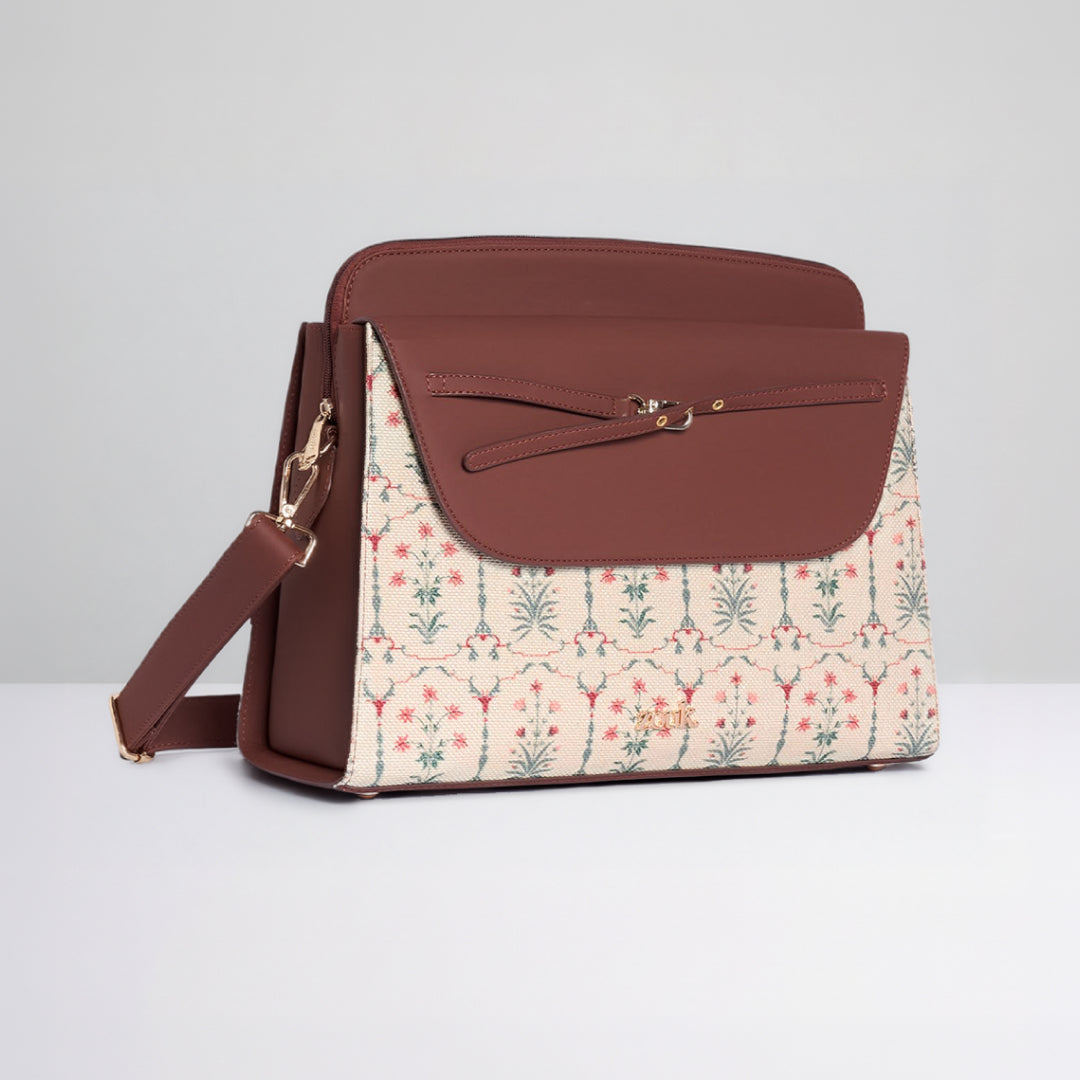 Taj Nakashi Maven Office Handbag (Brown)