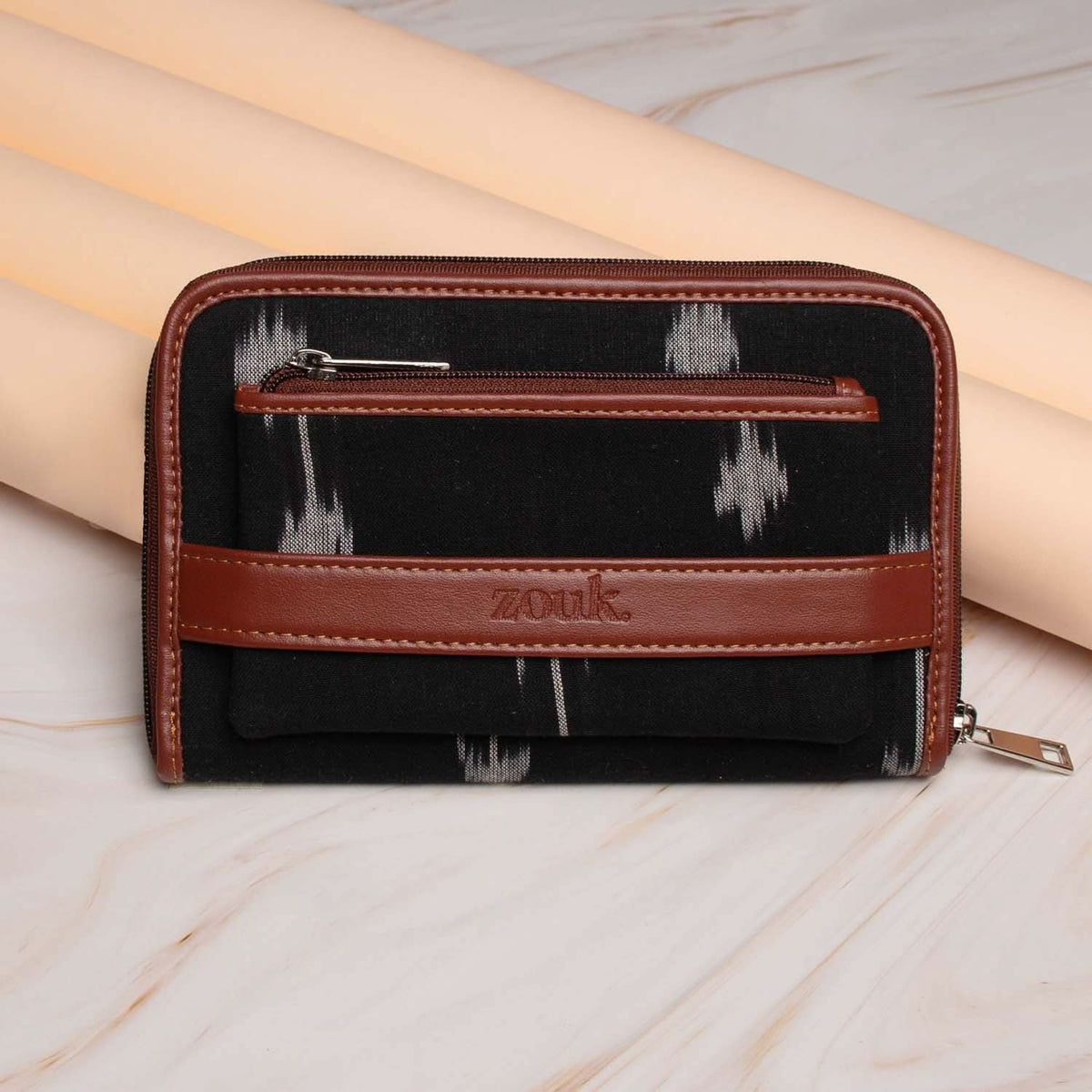 Ikat Arrow Classic Zipper Wallet