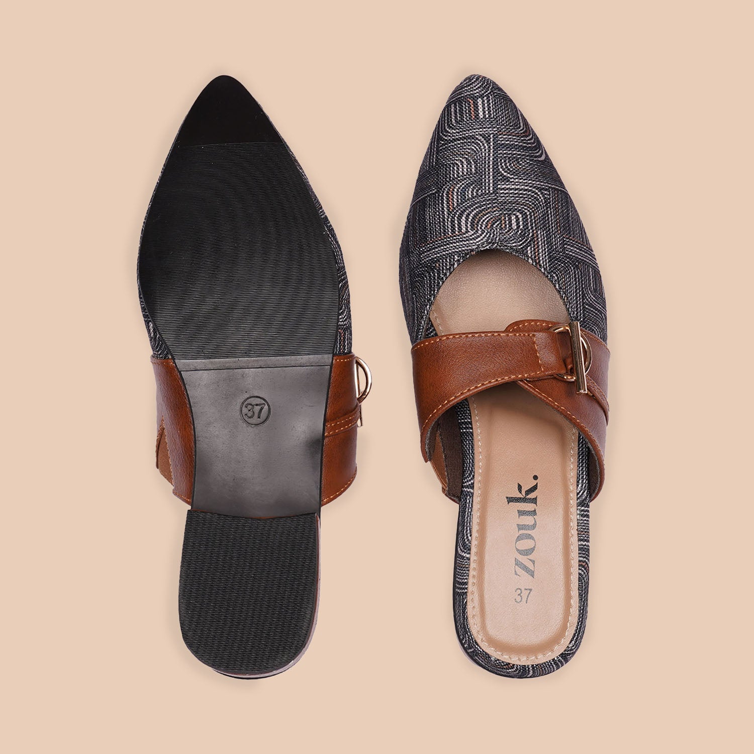 Leh Abstract Office Pointed Mule