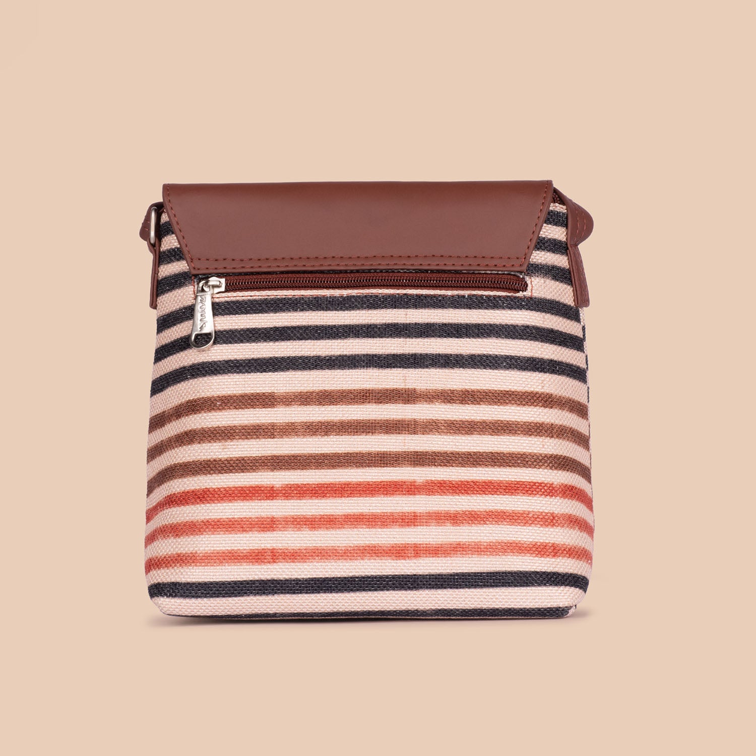 Qutub Stripes Flap Sling Bag