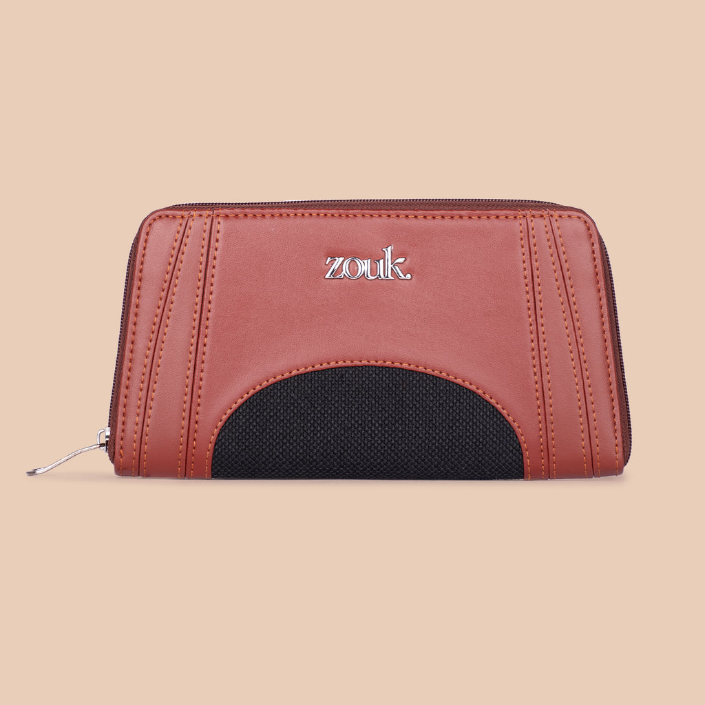 Arika Zipper Wallet - Jet Black