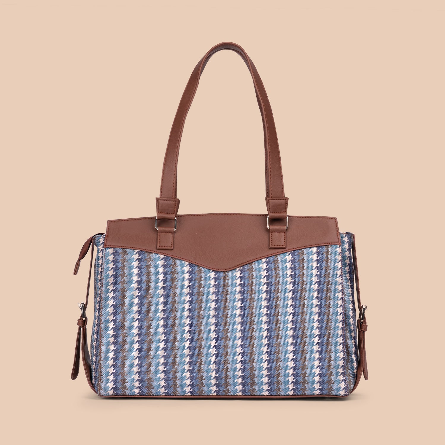 Bombay Houndstooth Women's Work Bag Brown