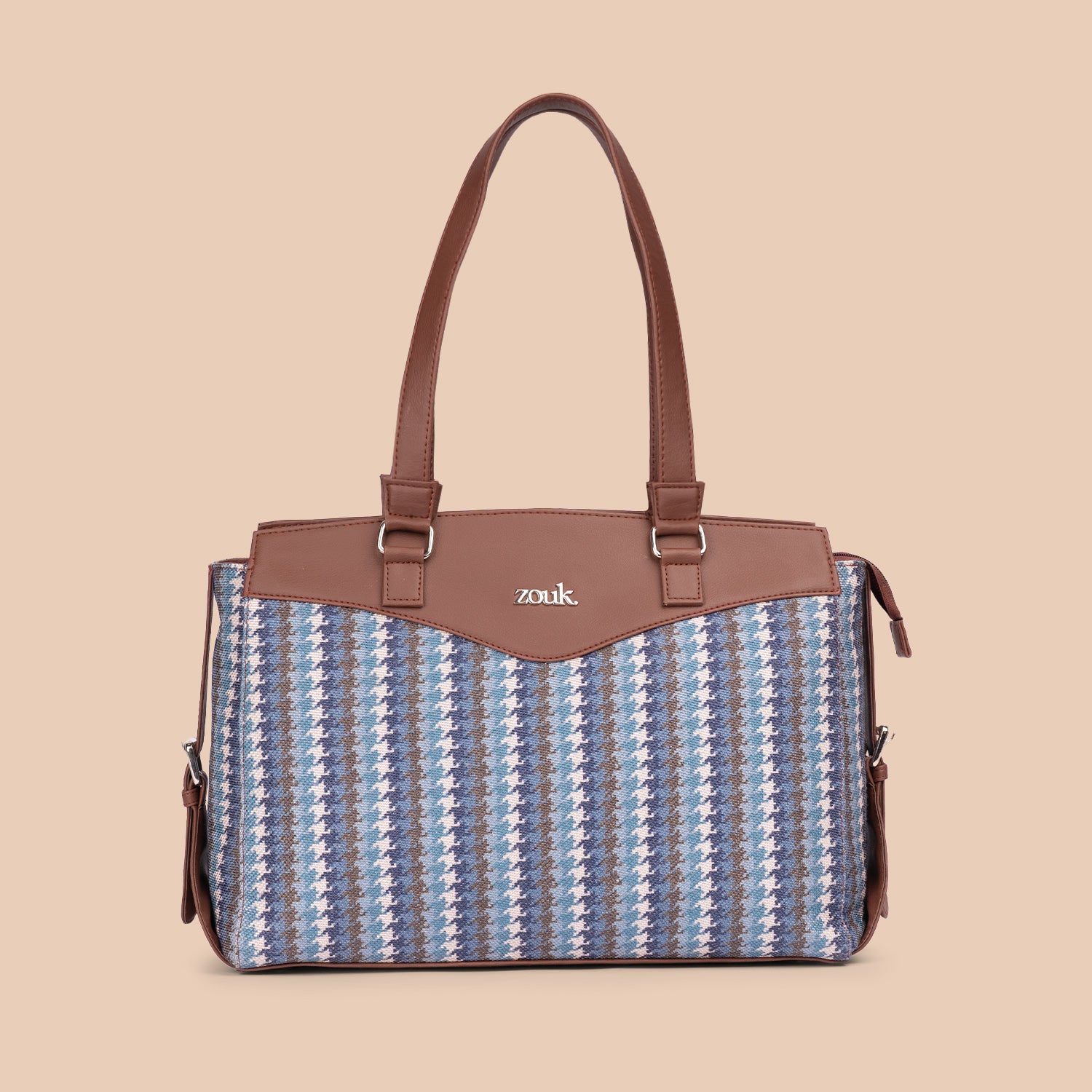 Bombay Houndstooth Women's Work Bag Brown