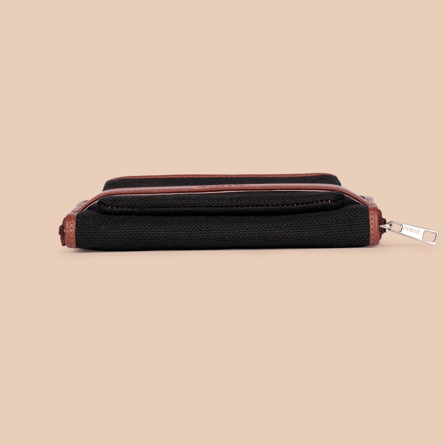 Jet Black Classic Zipper Wallet