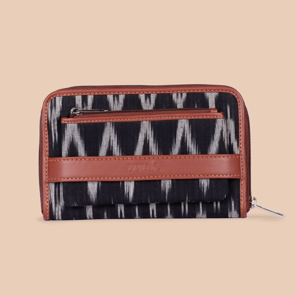 Ikat Wave Classic Zipper Wallet