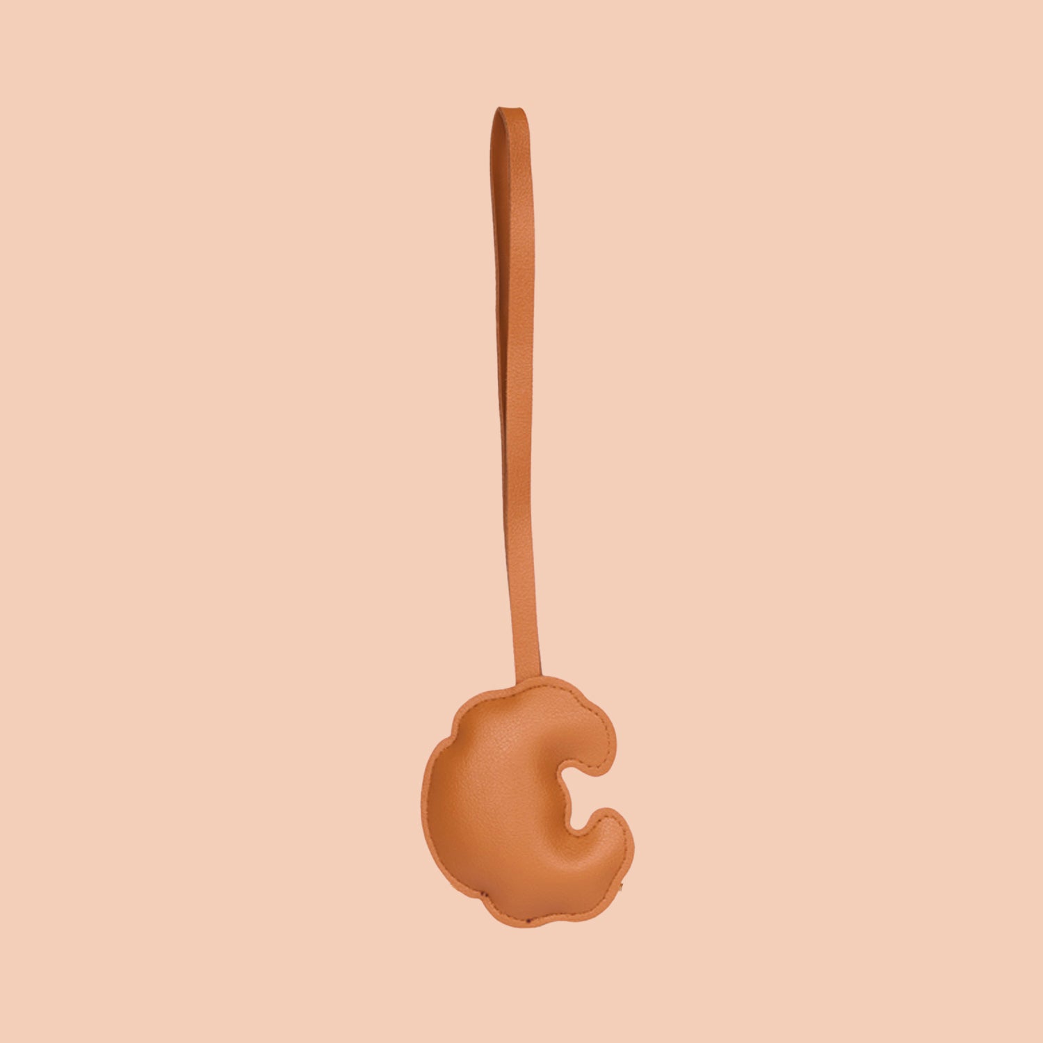 Croissant Bag Charm - Tan