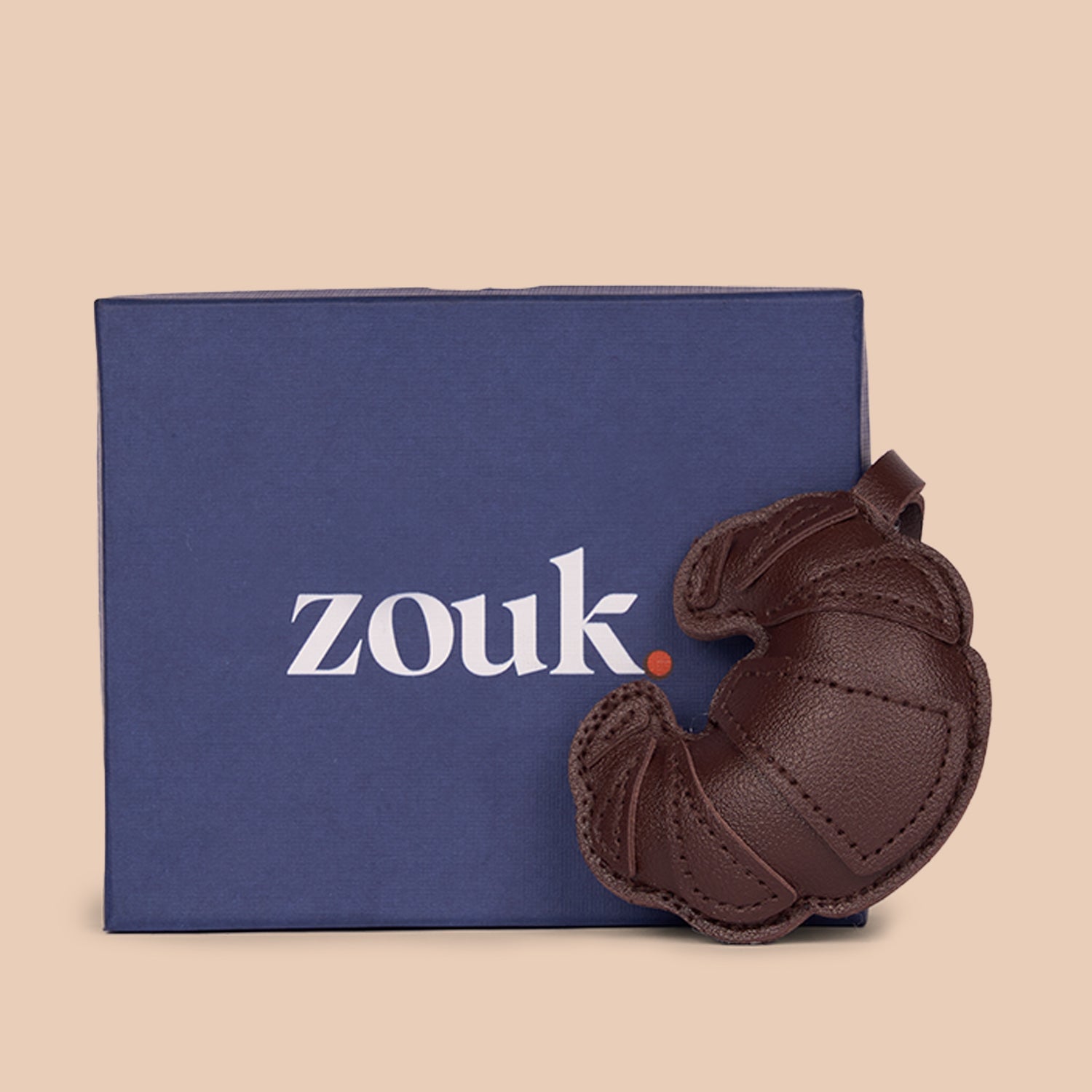 Croissant Bag Charm - Tan