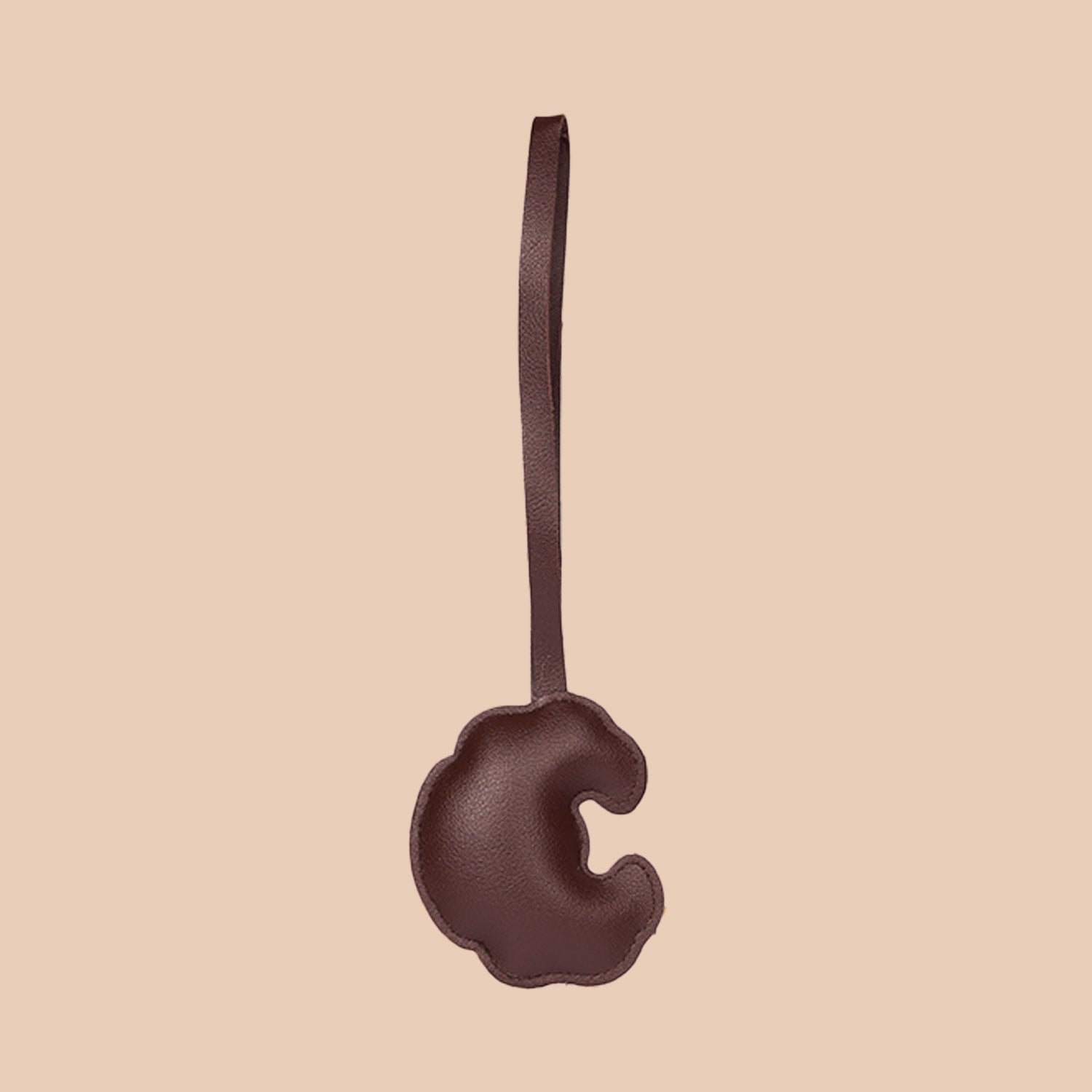 Croissant Bag Charm - Brown
