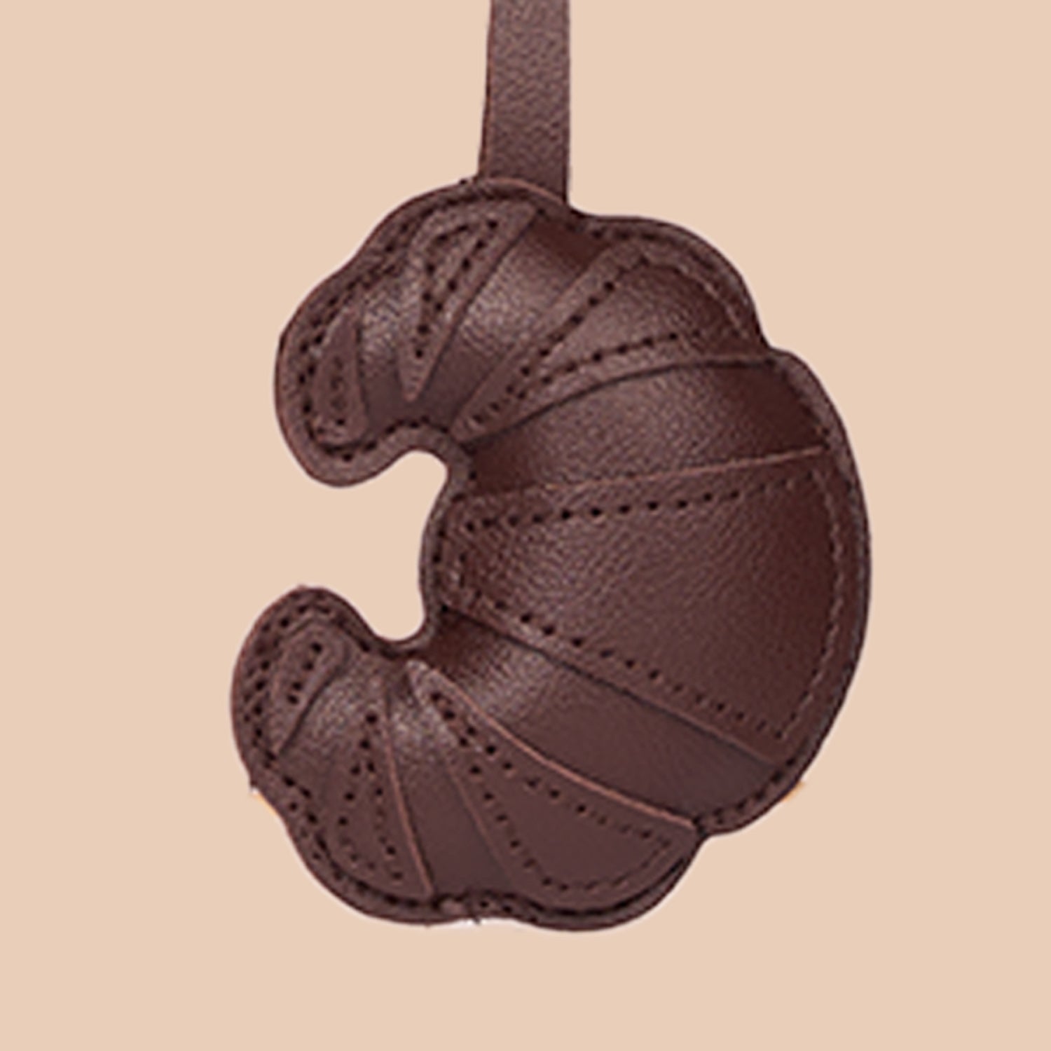Croissant Bag Charm - Tan