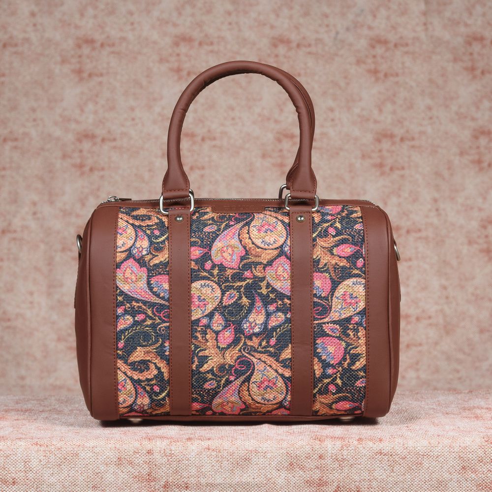 Paisley Print & WavBeach - Handbag & Chain Wallet Combo