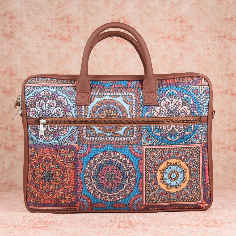 Multicolor Mandala Print - Laptop Bag & Flap Sling Bag Combo