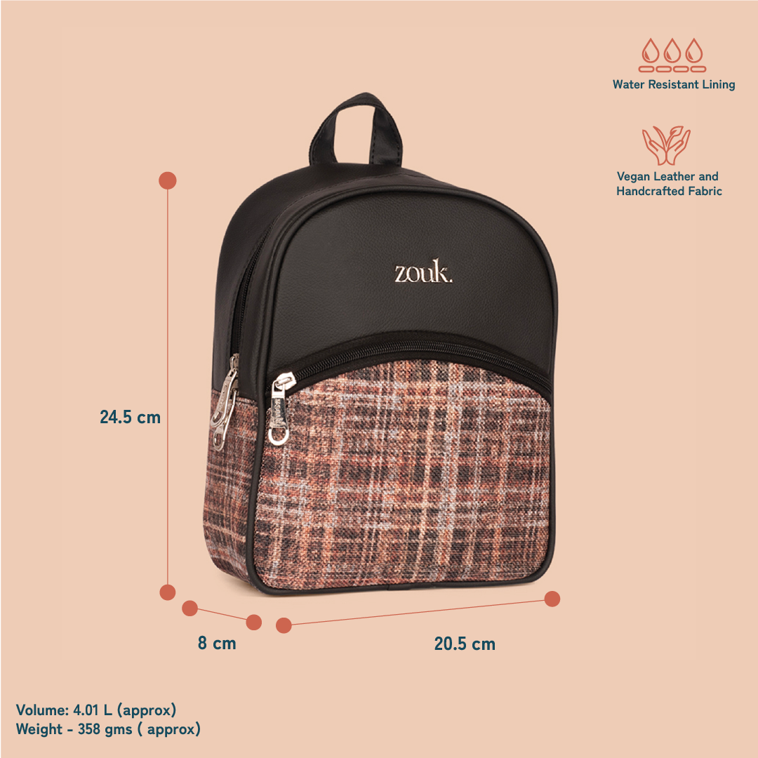 Dalila Mini-Daypack - Cashmere Noir (Copper)