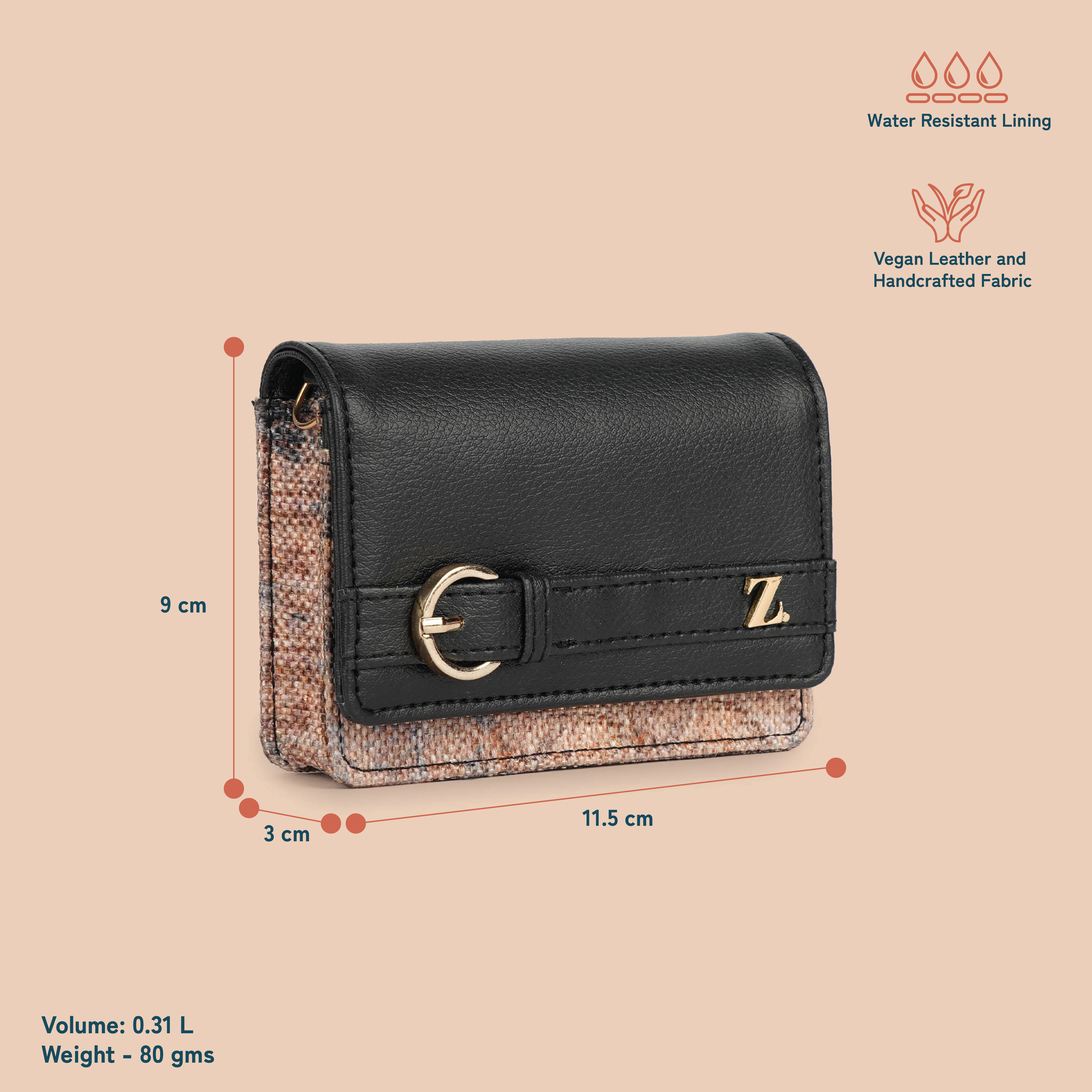 ZIP-Demi Mini Bag - Ladakh Impasto