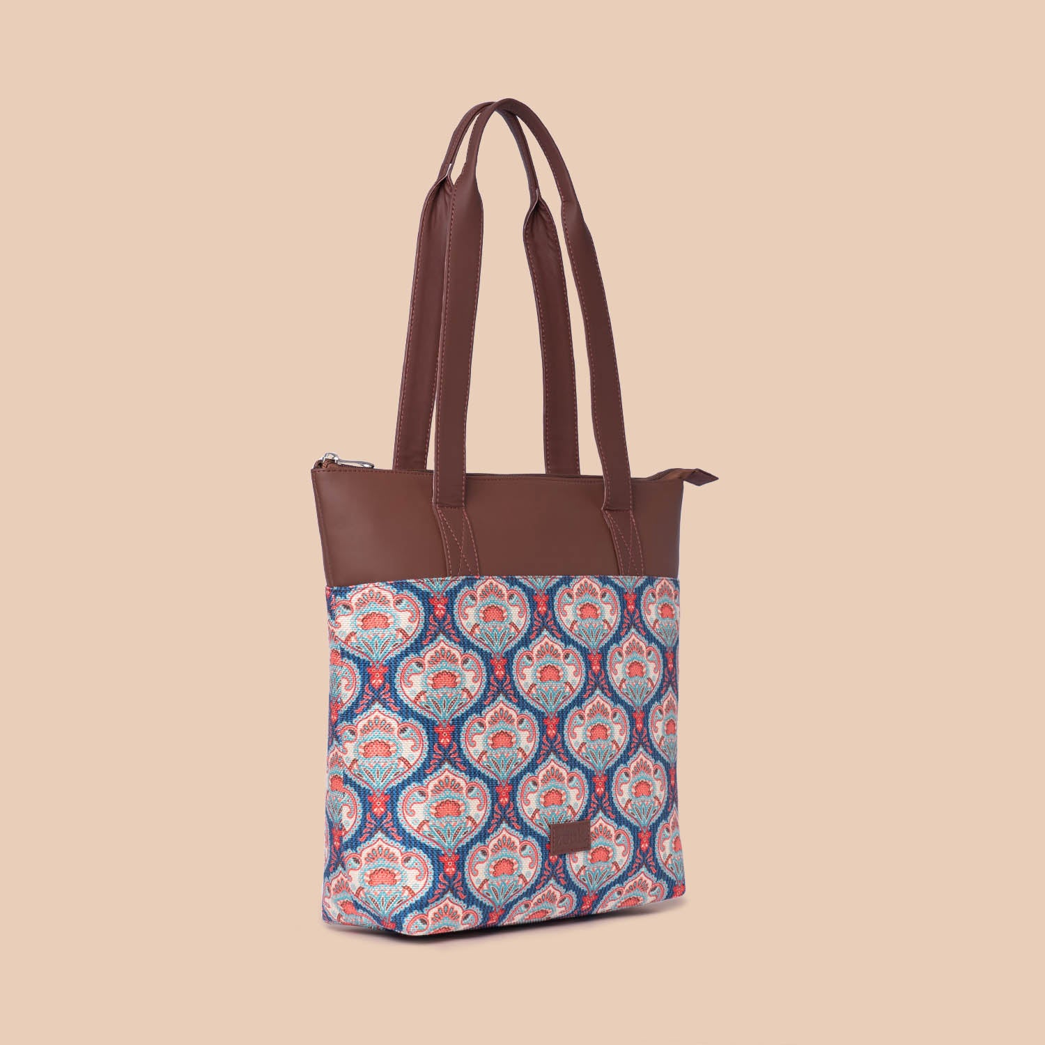 Kovil Blue Everyday Tote Bag & Chain Wallet Combo