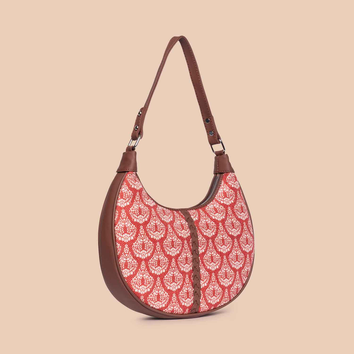 Chanderi Phool Hobo Bag